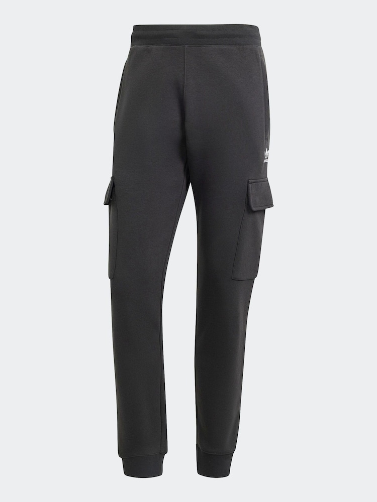 adidas Originals Black Trefoil Essentials Cargo Joggers - Image 5 of 5