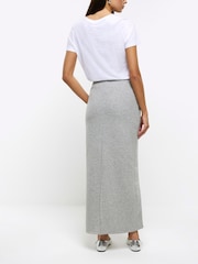 River Island Grey Sweat Midi Skirt - Image 2 of 6