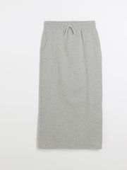 River Island Grey Sweat Midi Skirt - Image 5 of 6
