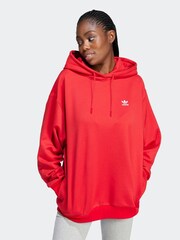 adidas Originals Red Trefoil Oversized Hoodie - Image 1 of 6