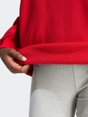 adidas Originals Red Trefoil Oversized Hoodie - Image 5 of 6
