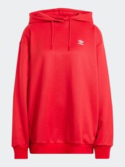 adidas Originals Red Trefoil Oversized Hoodie - Image 6 of 6