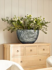 Blue Extra Large Statement Semi Circle Vase - Image 1 of 3