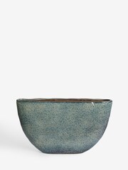 Blue Extra Large Statement Semi Circle Vase - Image 2 of 3
