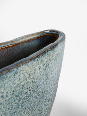 Blue Extra Large Statement Semi Circle Vase - Image 3 of 3