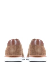 Jones Bootmaker Mens Brown Lowen Leather Suede Casual Lace-Up Shoes - Image 5 of 5
