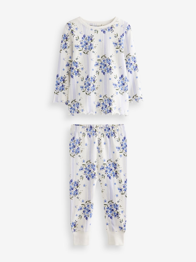 Campanilla azul/blanca - Pack de 3 pijamas abrigados de algodón 100 % con estampado floral (9 meses - 16 años) - Imagen 9 de 9 Campanilla azul/blanca - Pack de 3 pijamas abrigados de algodón 100 % con estampado floral (9 meses - 16 años) - Imagen 9 de 9