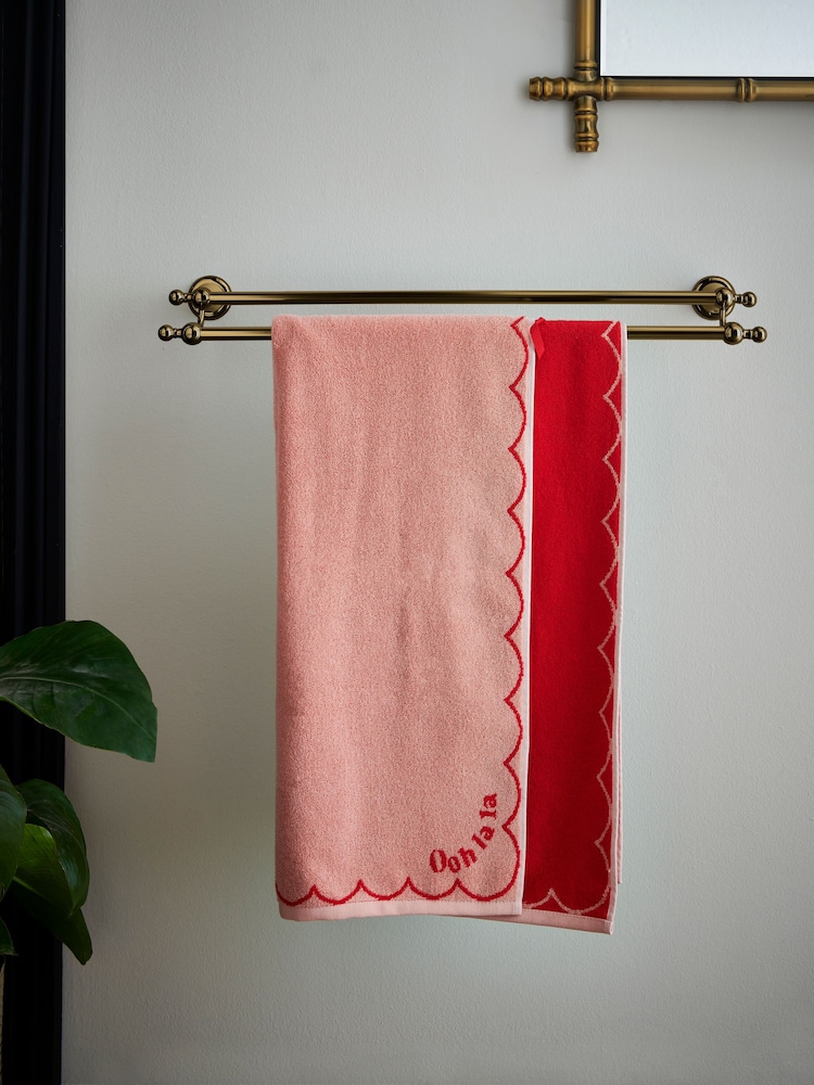 Rockett St George Ooh La La Slogan 100% Cotton Towel - Image 2 of 3 Rockett St George Ooh La La Slogan 100% Cotton Towel - Image 2 of 3