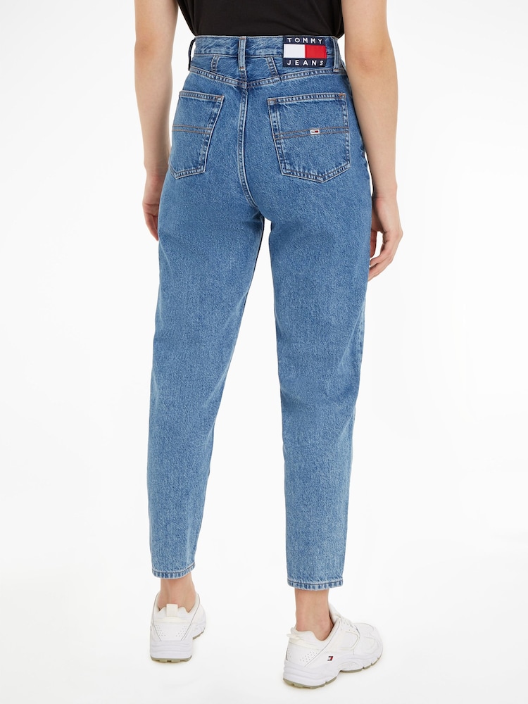Tommy Jeans Blue Mom Ultra High Rise Tapered Jeans - Image 2 of 11