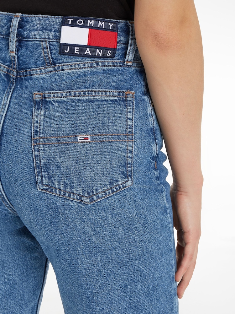 Tommy Jeans Blue Mom Ultra High Rise Tapered Jeans - Image 3 of 11