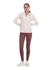New Balance Pink Space Dye Quarter Zip Sweat Top - Image 5 of 7