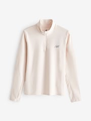 New Balance Pink Space Dye Quarter Zip Sweat Top - Image 7 of 7