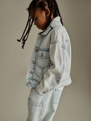Bleach Wash Oversized Denim Jacket (3-16yrs) - Image 1 of 8