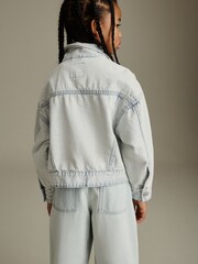 Bleach Wash Oversized Denim Jacket (3-16yrs) - Image 4 of 8