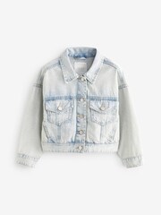 Bleach Wash Oversized Denim Jacket (3-16yrs) - Image 6 of 8