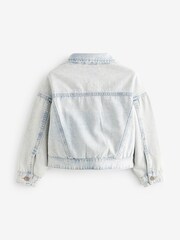 Bleach Wash Oversized Denim Jacket (3-16yrs) - Image 7 of 8