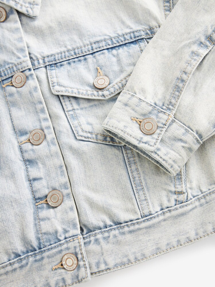 Bleach Wash Oversized Denim Jacket (3-16yrs) - Image 8 of 8
