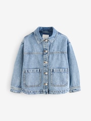 Mid Blue Denim Shacket (3-16yrs) - Image 5 of 8