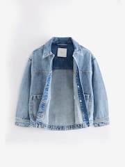 Mid Blue Denim Shacket (3-16yrs) - Image 7 of 8
