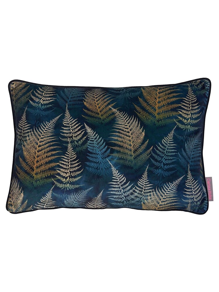 Clarissa Hulse Blue Woodland Fern Cushion - Image 1 of 6 Clarissa Hulse Blue Woodland Fern Cushion - Image 1 of 6