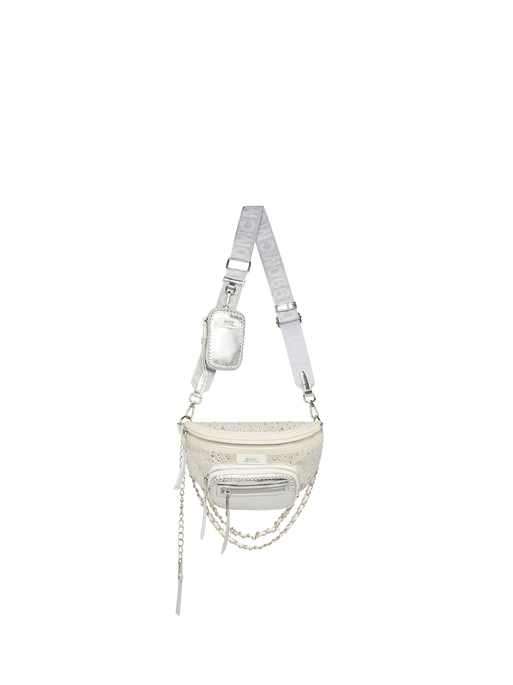 Steve Madden Bdoubler Umhängetasche Tasche Silber - Bild 1 von 5