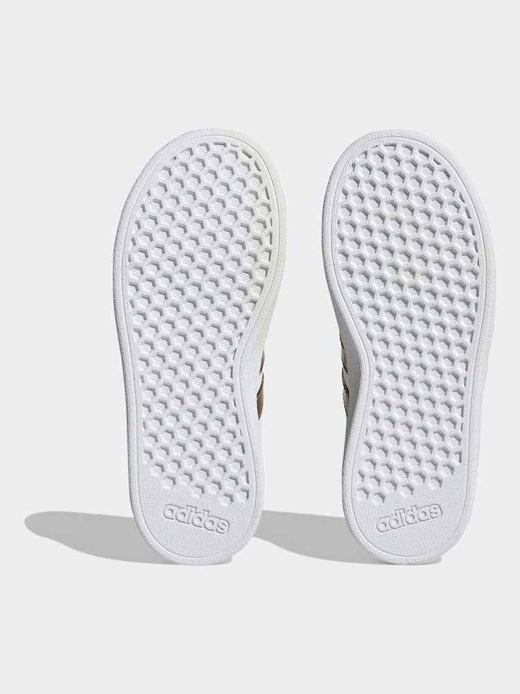 Buy adidas White/Gold Gazelle Trainers from Next USA