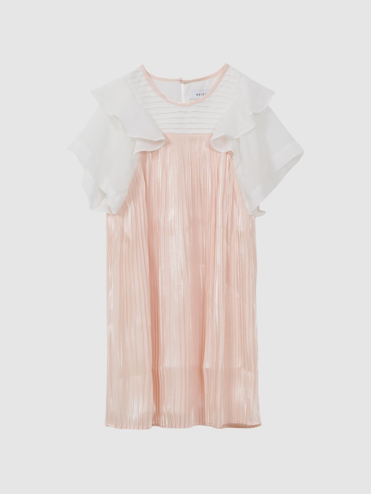 Vestido plisado metalizado Dina de Reiss - Imagen 2 de 5