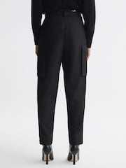 Reiss Black Violet Mid Rise Cargo Trousers - Image 5 of 5