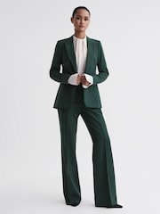 Reiss Bottle Green Jade Petite Tailored Fit Single Breasted Suit Blazer - Image 1 of 5