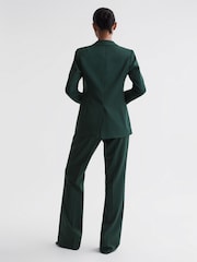 Reiss Bottle Green Jade Petite Tailored Fit Single Breasted Suit Blazer - Image 4 of 5