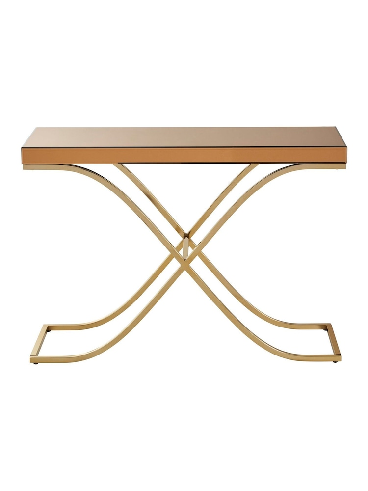 Interiors by Premier Gold Brown Kensington Townhouse Console Table - Image 2 of 3