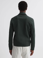 Reiss Emerald Medina Interlock Jersey Zip-Through Jacket - Image 4 of 4