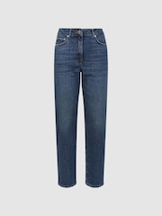 Reiss Mid Blue Selin Mid Rise Straight Leg Jeans - Image 2 of 4