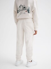 Reiss Ecru Marte 3-9 yrs Relaxed Cotton Motif Joggers - Image 5 of 6