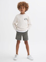 Reiss Joni Relaxed Cotton Motif Jumper - Image 3 of 7