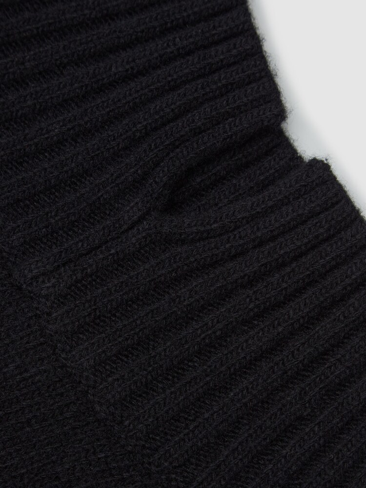 Reiss Black Gazelle Casual Wool-Cashmere Funnel Neck Sleeveless Top - Image 5 of 5 Reiss Black Gazelle Casual Wool-Cashmere Funnel Neck Sleeveless Top - Image 5 of 5