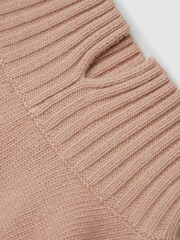 Reiss Camel Gazelle Casual Wool-Cashmere Funnel Neck Sleeveless Top - Image 7 of 7