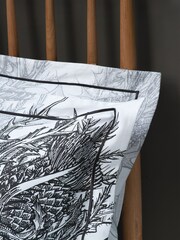Timorous Beasties Grey Thistle 100% Cotton Bed Set - Image 2 of 6