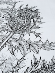 Timorous Beasties Grey Thistle 100% Cotton Bed Set - Image 3 of 6