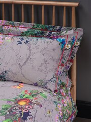 Timorous Beasties Pink Bloomsbury Garden 100% Cotton Bed Set - Image 2 of 6
