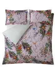 Timorous Beasties Pink Bloomsbury Garden 100% Cotton Bed Set - Image 4 of 6