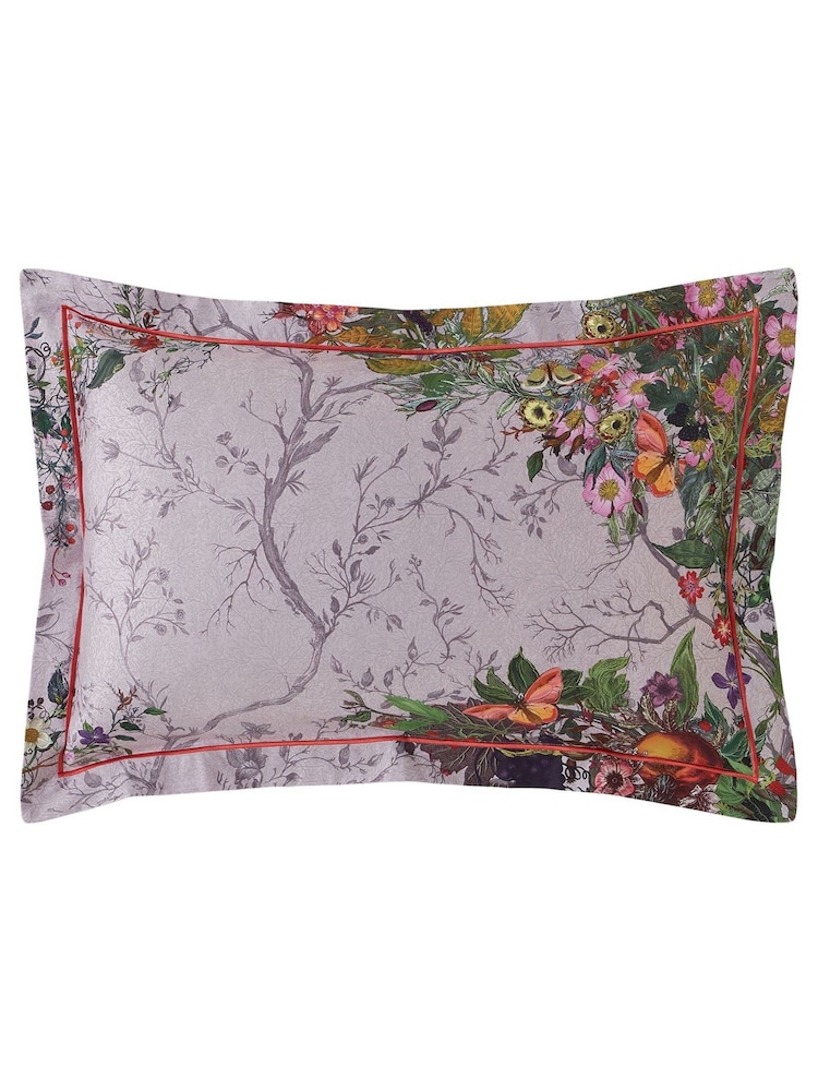 Timorous Beasties Pink Bloomsbury Garden 100% Cotton Bed Set - Image 6 of 6