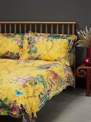 Timorous Beasties Yellow Bloomsbury Garden 100% Cotton Bed Set - Image 2 of 6