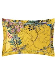 Timorous Beasties Yellow Bloomsbury Garden 100% Cotton Bed Set - Image 3 of 6