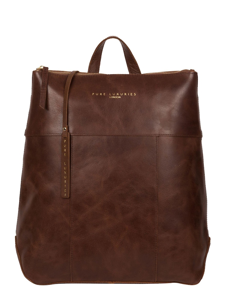 Pure Luxuries London Hastings Vegetable-Tanned Leather Backpack - Image 2 of 5