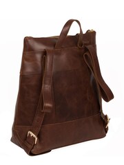 Pure Luxuries London Hastings Vegetable-Tanned Leather Backpack - Image 3 of 5