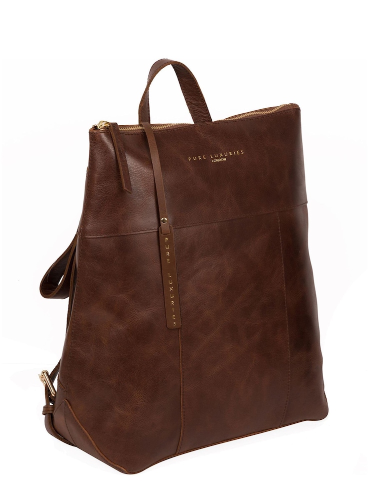 Pure Luxuries London Hastings Vegetable-Tanned Leather Backpack - Image 5 of 5