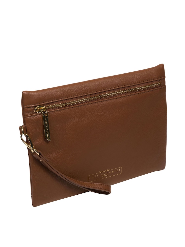 Pure Luxuries London Chalfont Leather Clutch Bag - Image 3 of 6