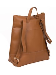 Pure Luxuries London Hastings Vegetable-Tanned Leather Backpack - Image 3 of 5