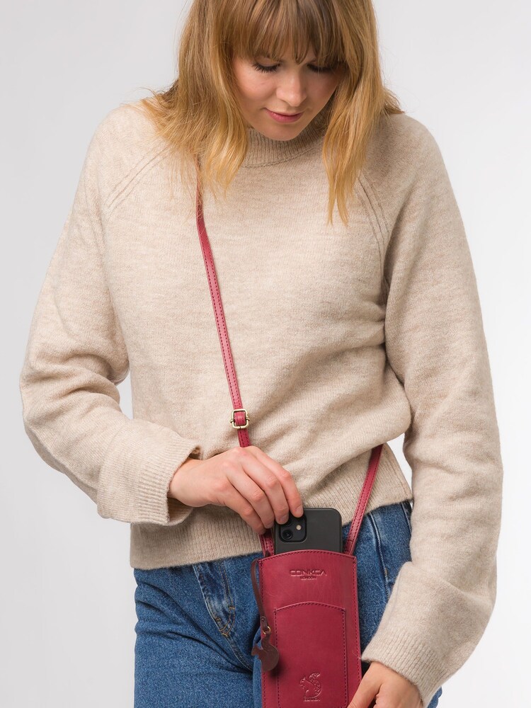 Conkca Siren Leather Cross-Body Phone Bag - Image 2 of 6